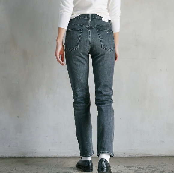Do Not Purchase! CQY Icon High-Rise Straight Leg Jeans In Tranquil - Picture 3 of 5
